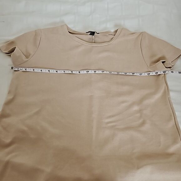 Forever 21 Women's Faux Suede T-shirt Mini  Dress Large Cream - Picture 9 of 16